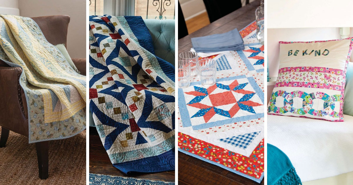 Four quilts featured in the May/June 2019 issue of Love of Quilting