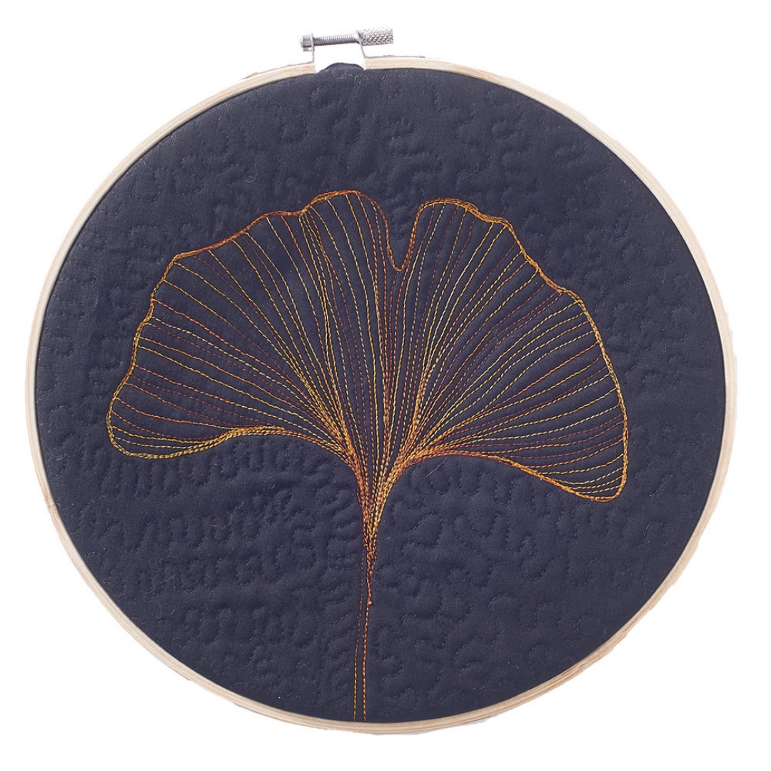 “Gingko” (in hoop) • 9" diameter